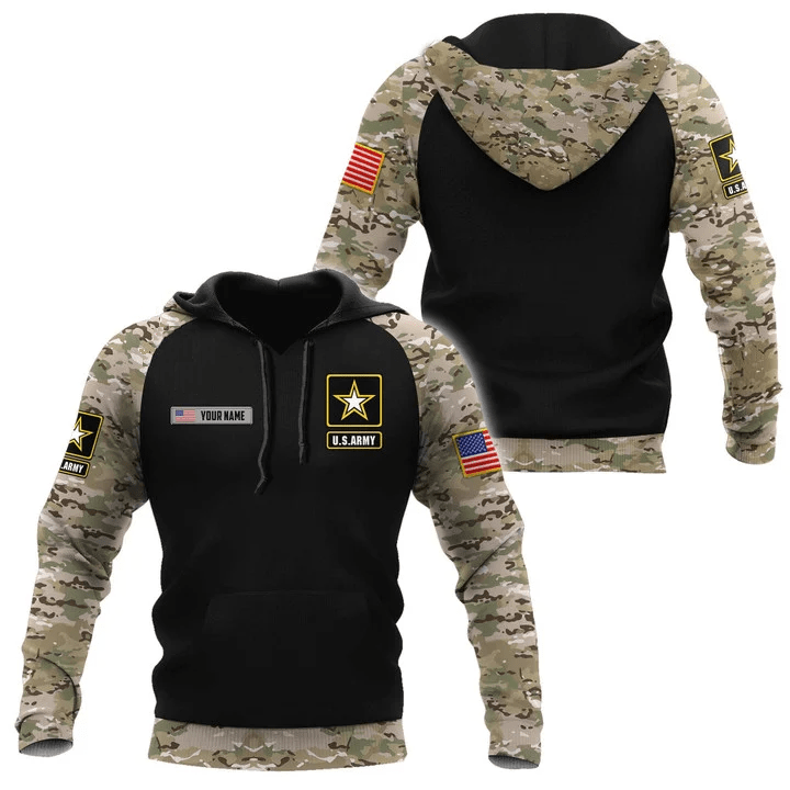 Personalized NameThe United States Army 3D All Over Printed Shirts Hoodie