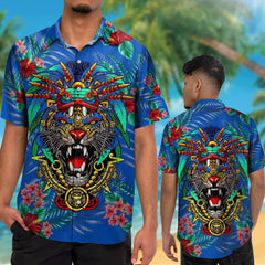 Aztec Golden Warrior Aztec Maya Hawaiian Shirt