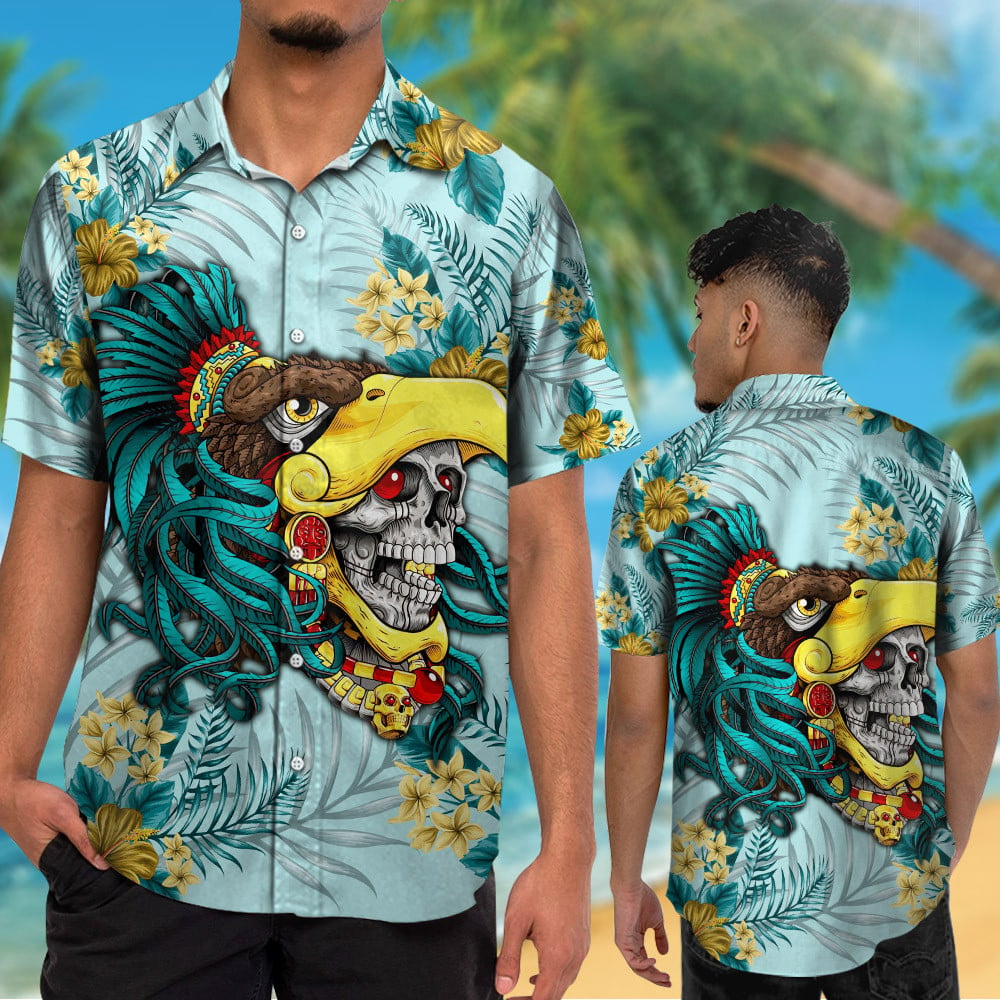 The Eagle Warrior Maya Aztec Hawaiian Shirt