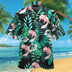 Mexican Axolotl Maya Aztec Hawaiian Shirt