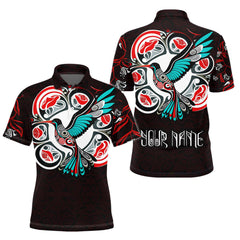 Stylish Hummingbird Native American Pacific Northwest Style Customized Name 3D All Over Printed Shirt