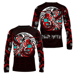 Unique Hummingbird Native American Pacific Northwest Style Customized Name 3D All Over Printed Shirt