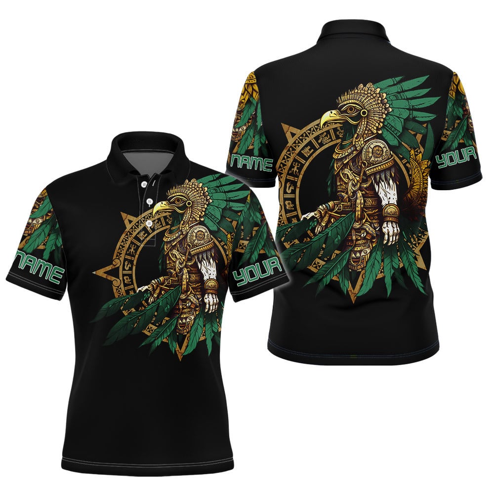 Brave Eagle Warrior Aztec Customized Name 3D All Over Printed Shirt