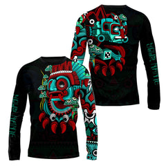 Aztec Tlaloc Mexica God Mural Art Customized Name 3D All Over Printed Shirt