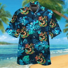 German Shepherd Dog Wearing Sunglass Funny Hawaiian Shirt