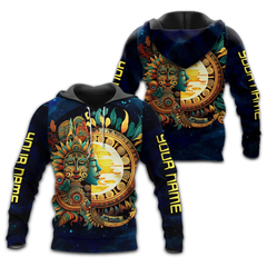 Aztec Luna Y Sol Mural Art 3D All Over Printed Shirts