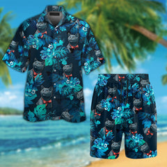 Russian Blue Cat Funny Hawaiian Shirt