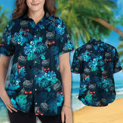 Russian Blue Cat Funny Hawaiian Shirt