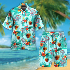 Basketball Tropical Colorful Hawaiian Shirt For Sports Lover