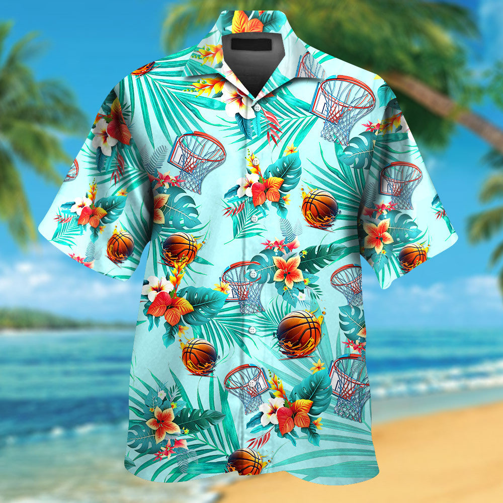 Basketball Tropical Colorful Hawaiian Shirt For Sports Lover