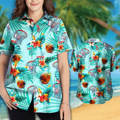 Basketball Tropical Colorful Hawaiian Shirt For Sports Lover