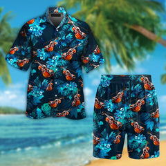 Violin Tropical Flowers Hawaiian Shirt For Music Lover