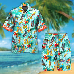 Custom Name Lineman Colorful Hawaiian Shirts for Men & Women