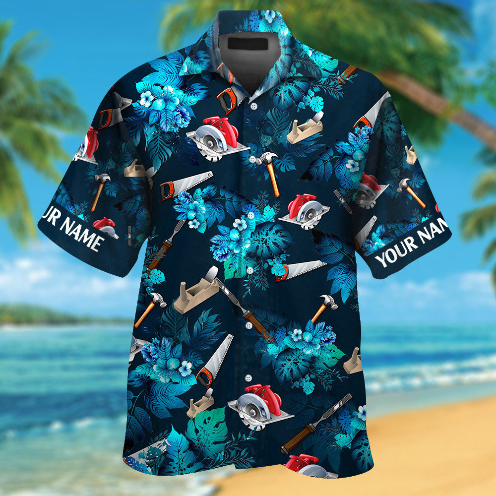 Custom Name Carpenter Hawaiian Shirts for Men & Women