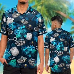 Custom Name Police Hawaiian Shirts for Men & Women