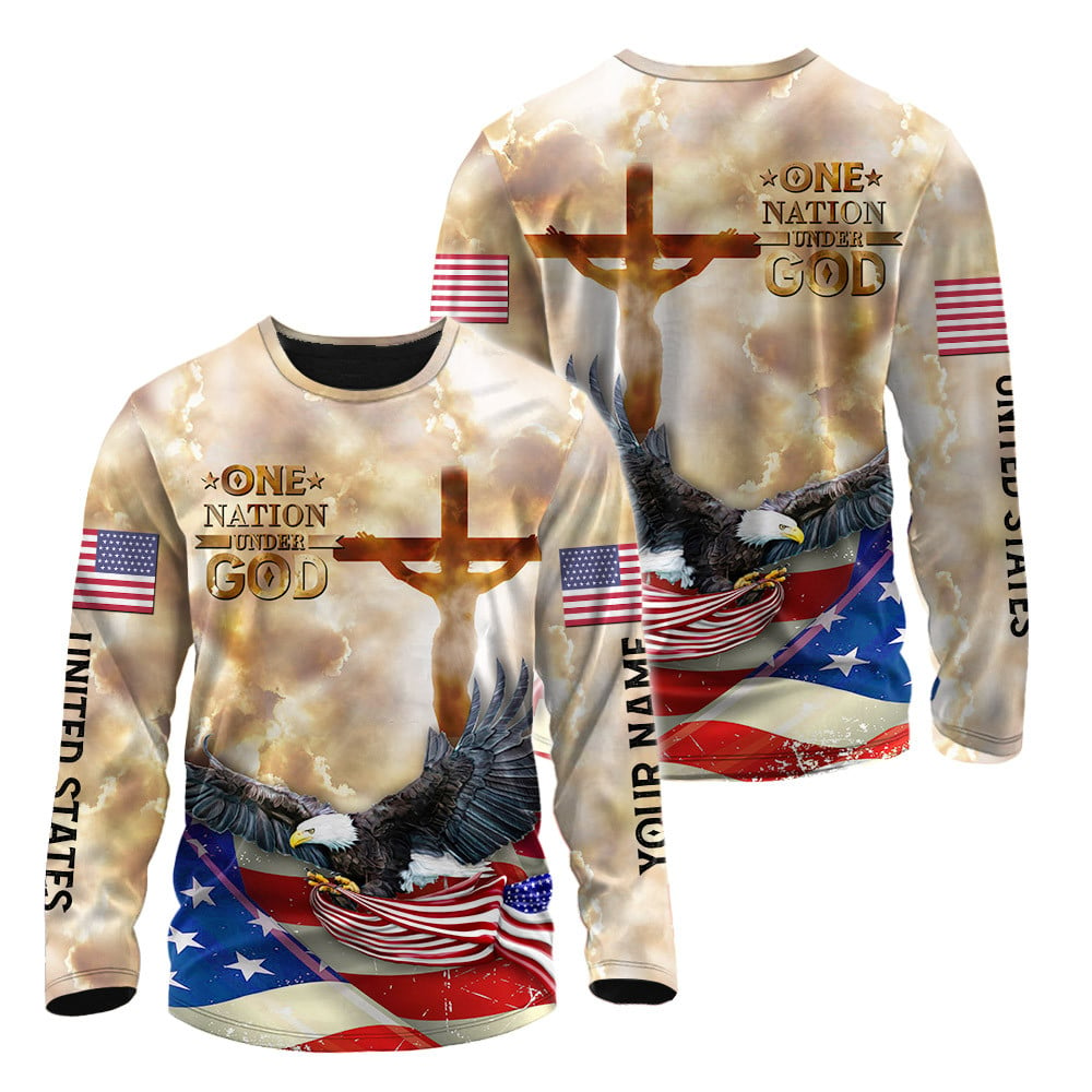 4th Of July One Nation Under God Independence Day 3D All Over Printed Shirts