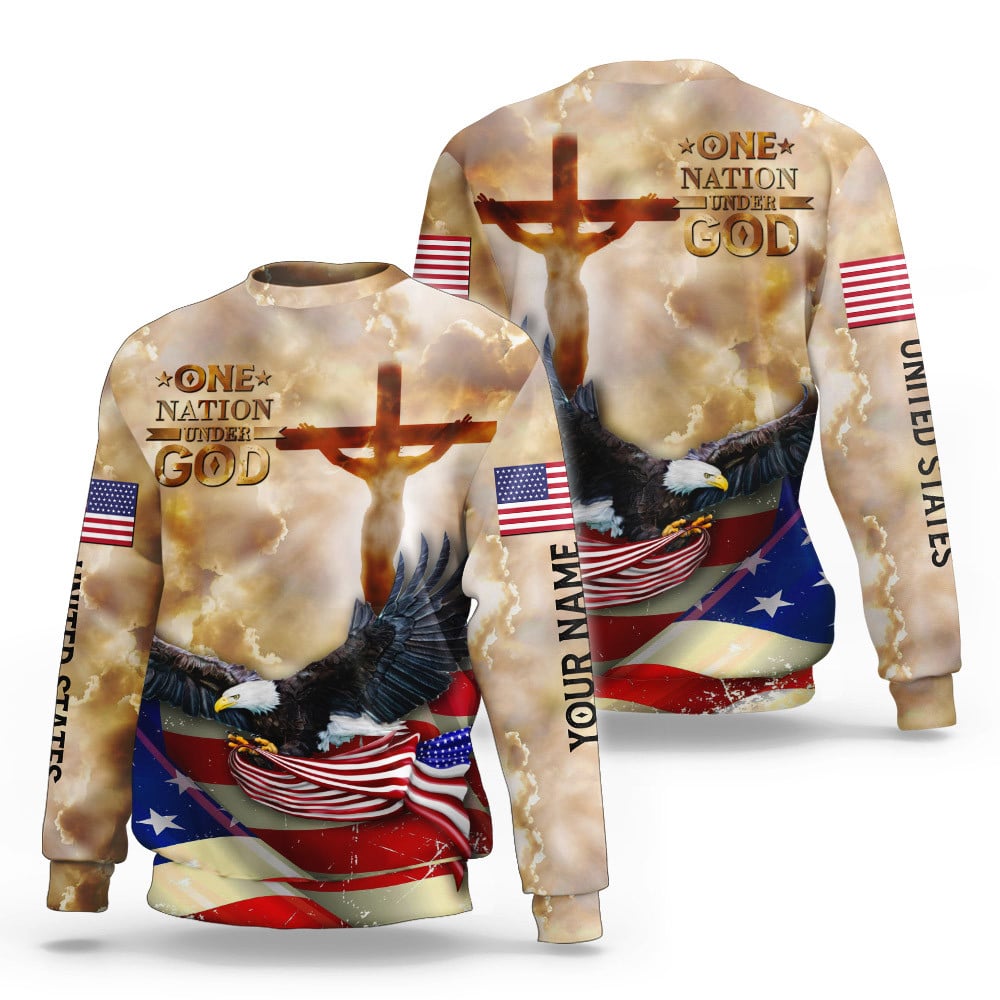 4th Of July One Nation Under God Independence Day 3D All Over Printed Shirts