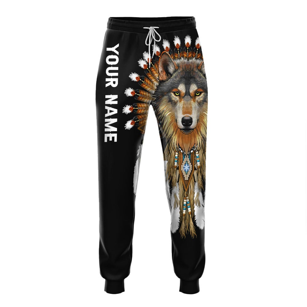 Unique Brown Wolf Symbolism Native American Customized 3D All Over Printed Shirts