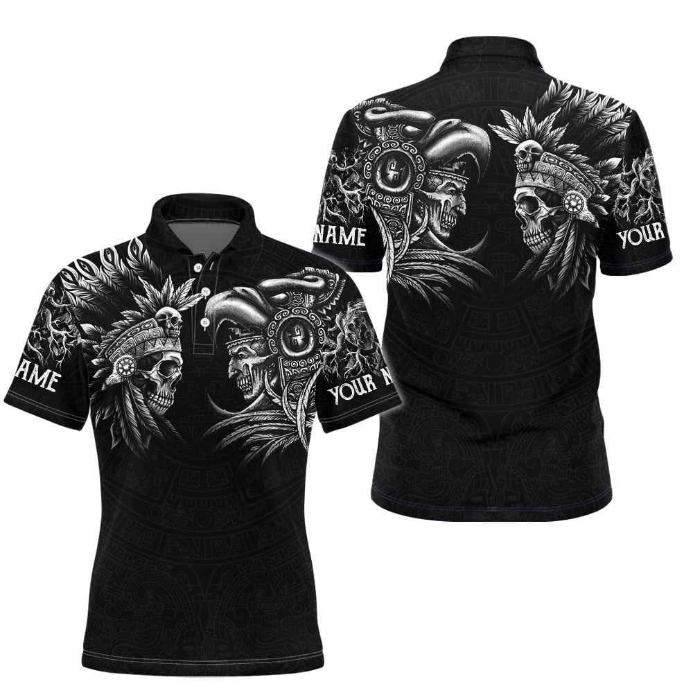 Aztec Warriors Skull Custom Name 3D All Over Printed Shirts