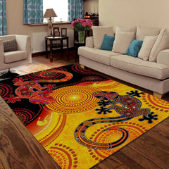 Aboriginal Australia Indigenous Lizards and the Sun Rug - TrendZoneTee-Rug