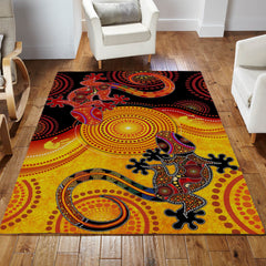 Aboriginal Australia Indigenous Lizards and the Sun Rug - TrendZoneTee-Rug