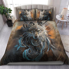 Native American Wolf Bedding Set MEI200805011S-MEI - Amaze Style™-Bedding Set