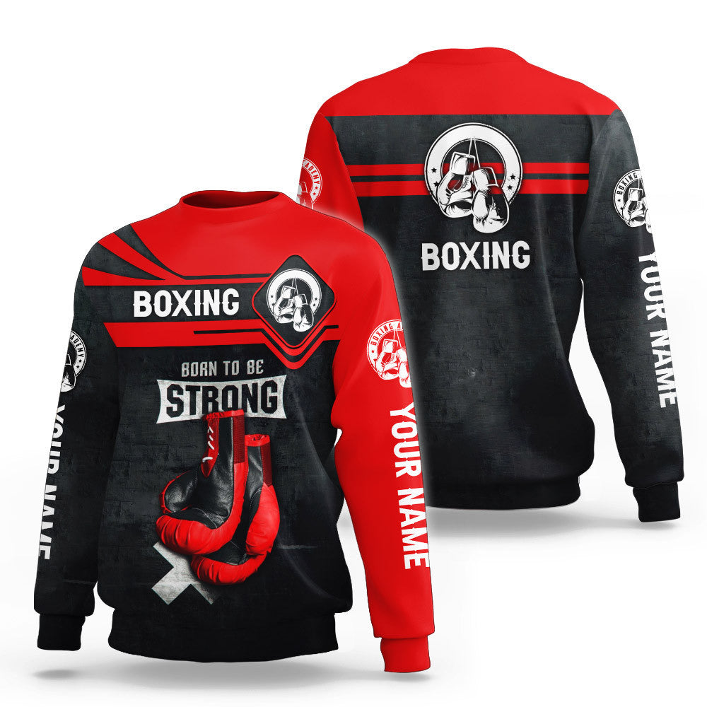 Boxing Personalized Zipper Hoodie Gift For Boxing Lovers Red Boxing Gloves 3D Full Print Shirts