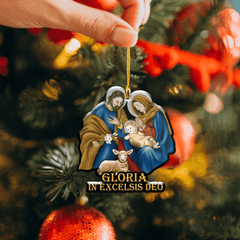 Gloria In Excelsis Deo Jesus Christmas Ornament - AM Style Design - Amaze Style™