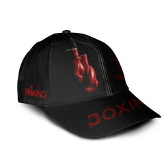 Boxing Custom Classic Cap Gift For Boxing Lovers Red Boxing Gloves 3D Classic Cap