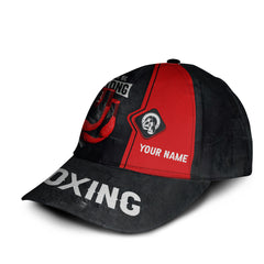 Boxing Personalized Classic Cap Gift For Boxing Lovers Red Boxing Gloves 3D Full Print Classic Cap