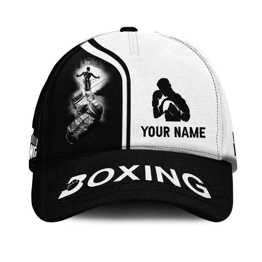 Boxing Custom Zipper Hoodie Gift For Boxing Lovers Black & White Boxing Gloves 3D Shirts