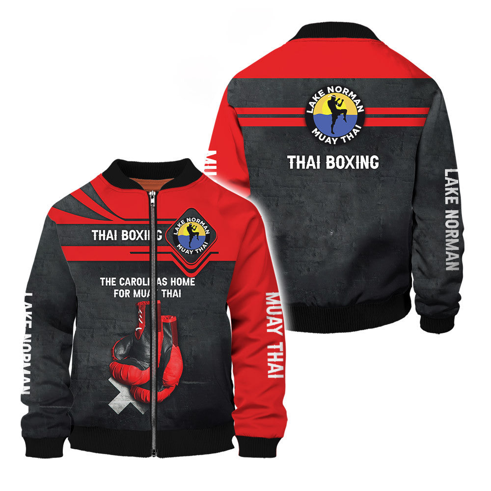 The Carolinas Home For Muay Thai Personalized Shirts Red Muay Thai Gloves 3D Full Print Shirts