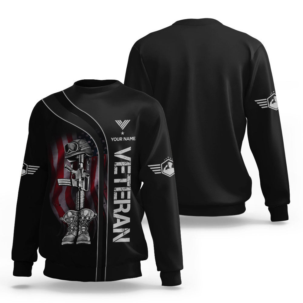 Veteran Zipper Hoodie American Soldiers And Flag Of USA Personalized 3D Hoodies