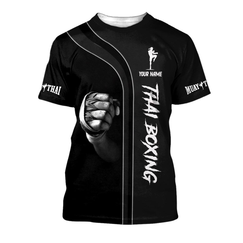 Kid Muay Thai 3D Tee Shirt Thai Boxing Custom T Shirt Gift For Muay Thai Lovers