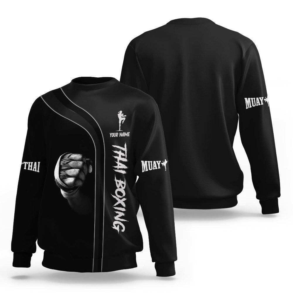 Muay Thai 3D Zipper Hoodie Thai Boxing Custom Zipper Hoodie Gift For Muay Thai Lovers