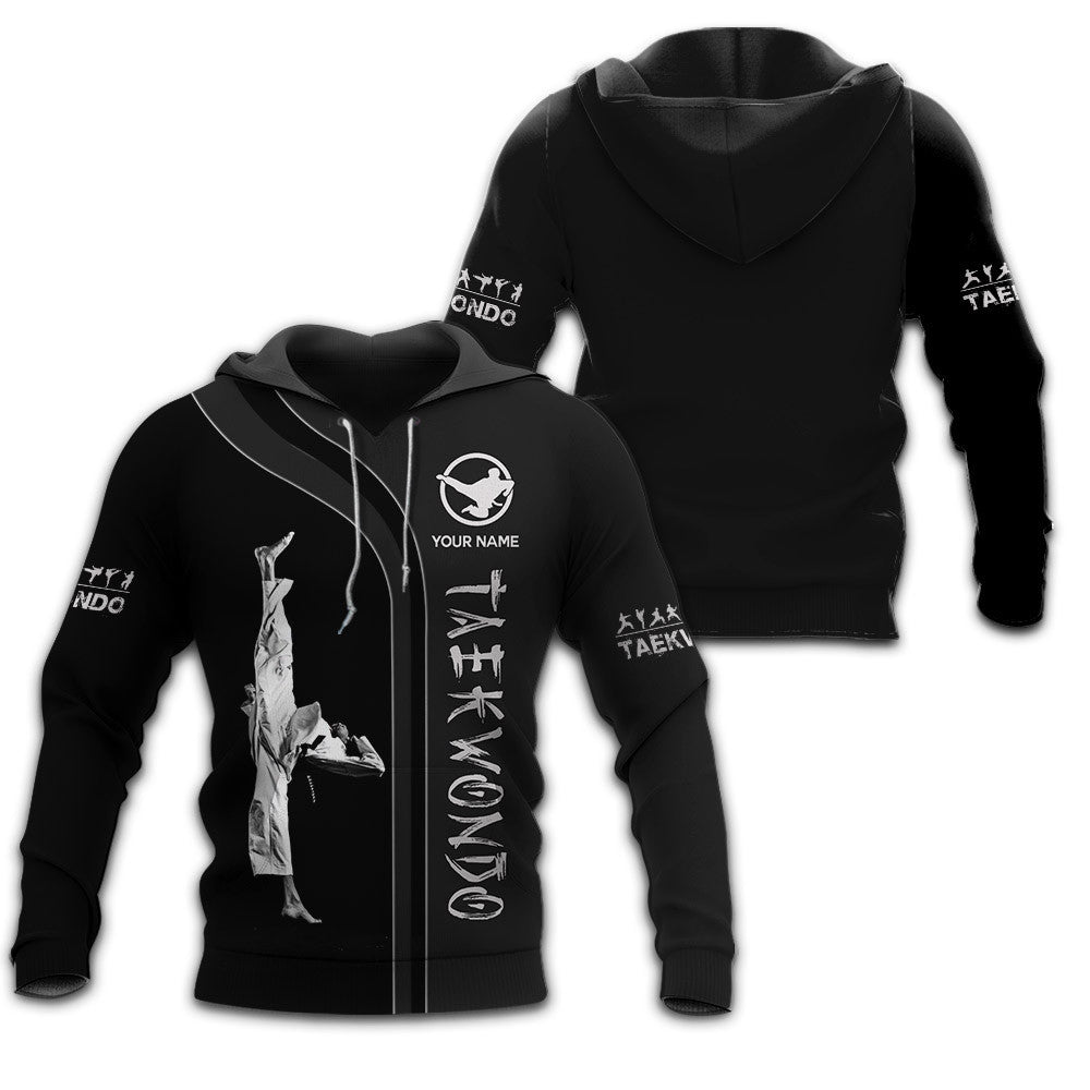 Taekwondo 3D Zipper Hoodie Taekwondo Custom Zipper Hoodie Gift For Taekwondo Lovers