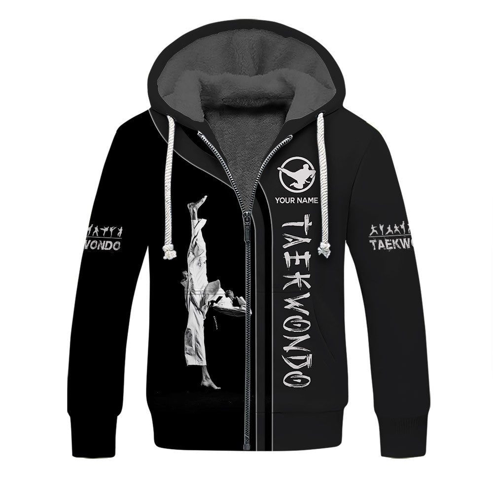 Taekwondo 3D Zipper Hoodie Taekwondo Custom Zipper Hoodie Gift For Taekwondo Lovers