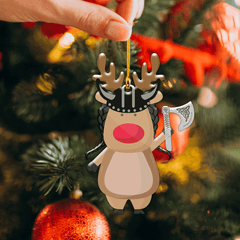 Cute Viking Reindeer Christmas Ornament - Viking Christmas Gift - AM Style Design - Amaze Style™