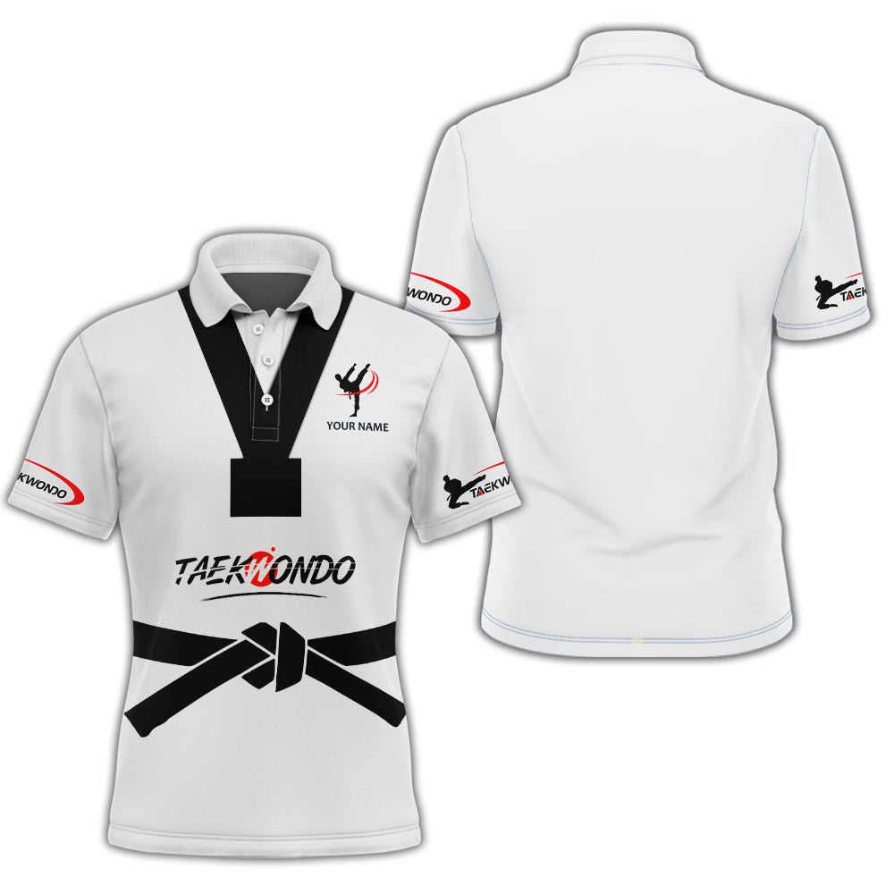 Love Taekwondo Uniform Personalized Name 3D Shirts Gift For Taekwondo Lovers