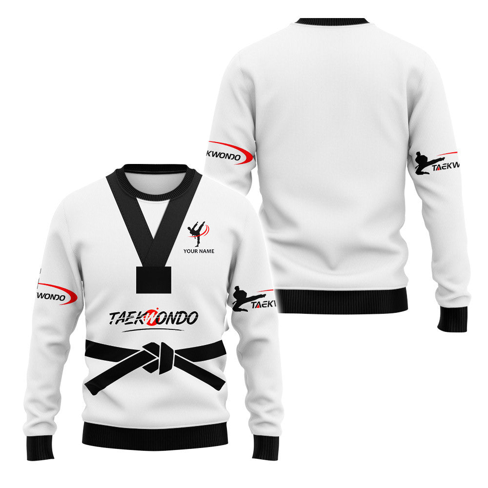 Love Taekwondo Uniform Personalized Name 3D Shirts Gift For Taekwondo Lovers