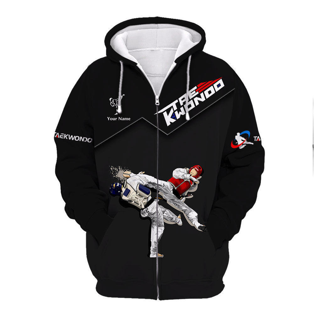 Taekwondo Pesonalized Zipper Hoodie Taekwondo Uniform Hoodie