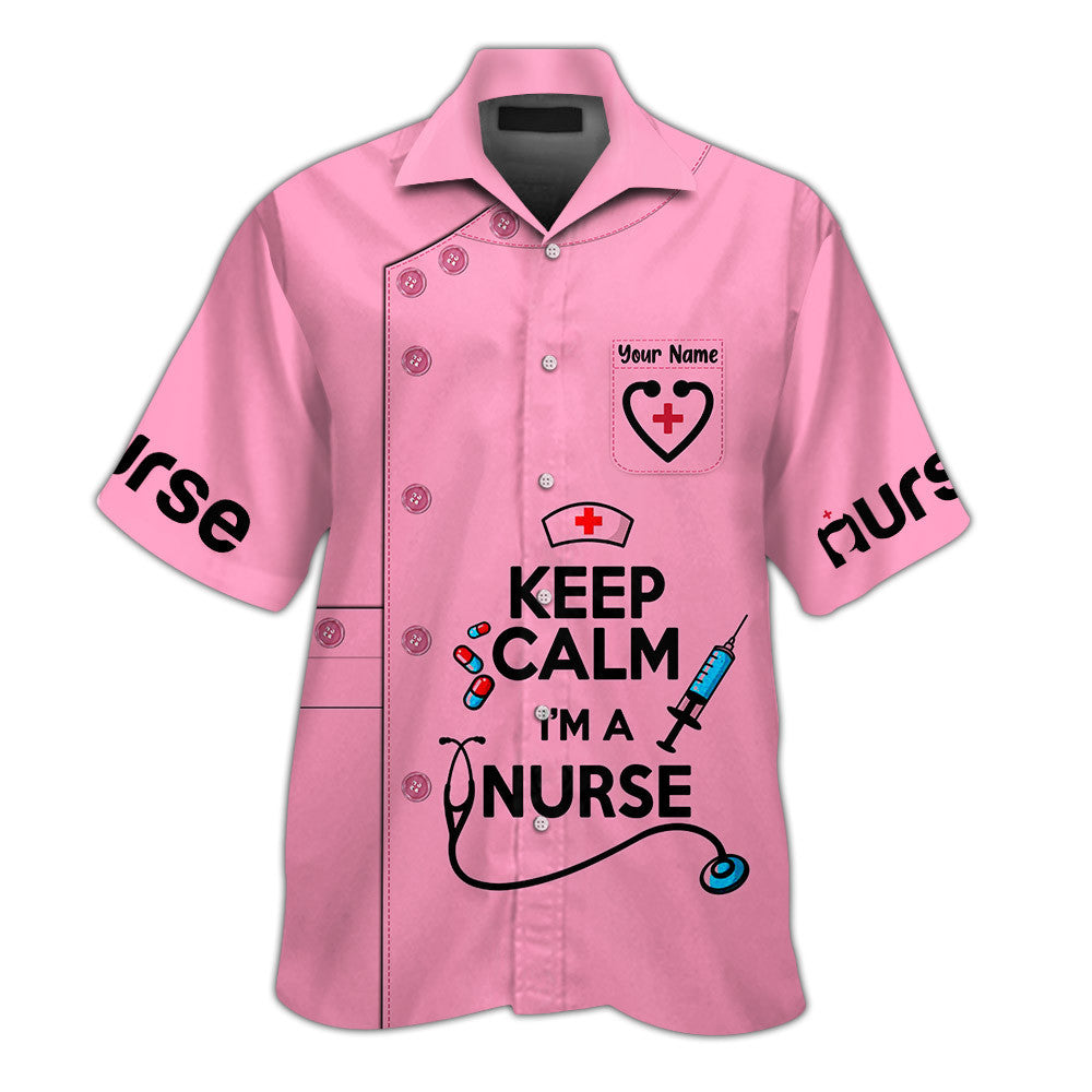 Keep Calm Nurse Uniform Syringe Needle 3D Zipper Hoodie Nursing Zipper Hoodie