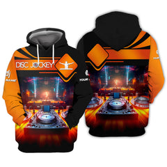 Custom DJ Night Club Music Zipper Hoodie Disc Jockey Zipper Hoodie DJ 3D Zipper Hoodie