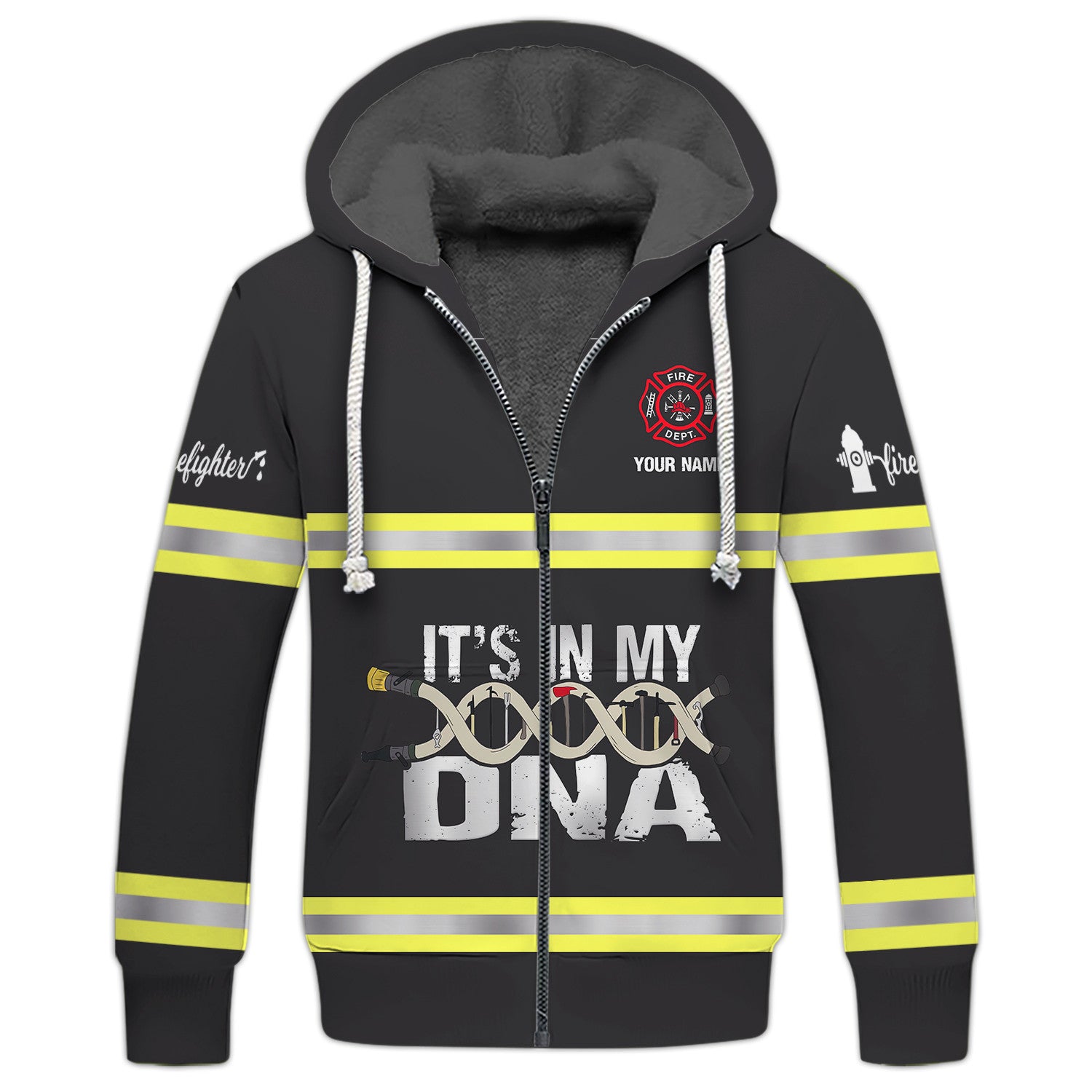 Firefighter 3D Zipper Hoodie Firefighter Custom Zipper Hoodie Gift For Firefighters