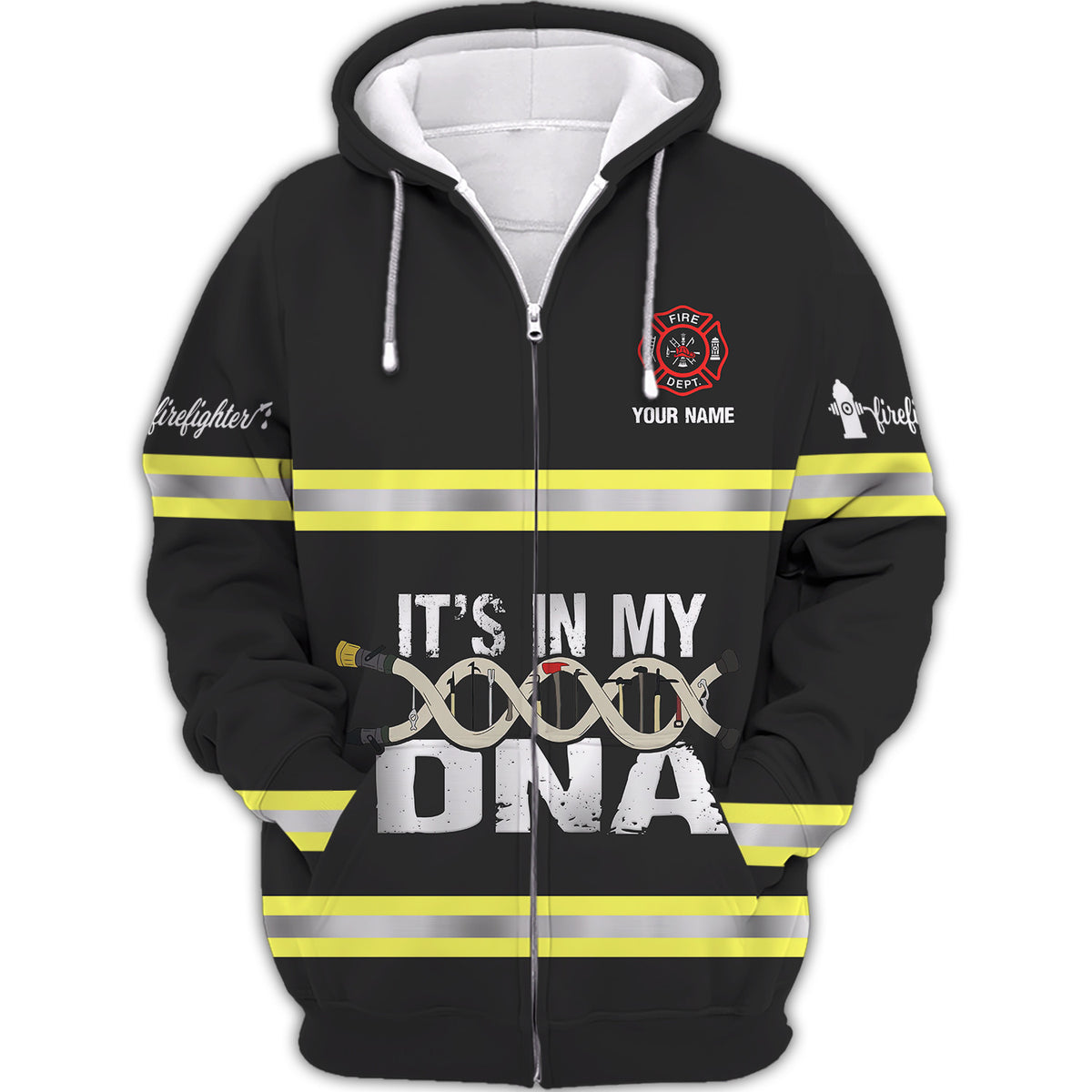 Firefighter 3D Zipper Hoodie Firefighter Custom Zipper Hoodie Gift For Firefighters