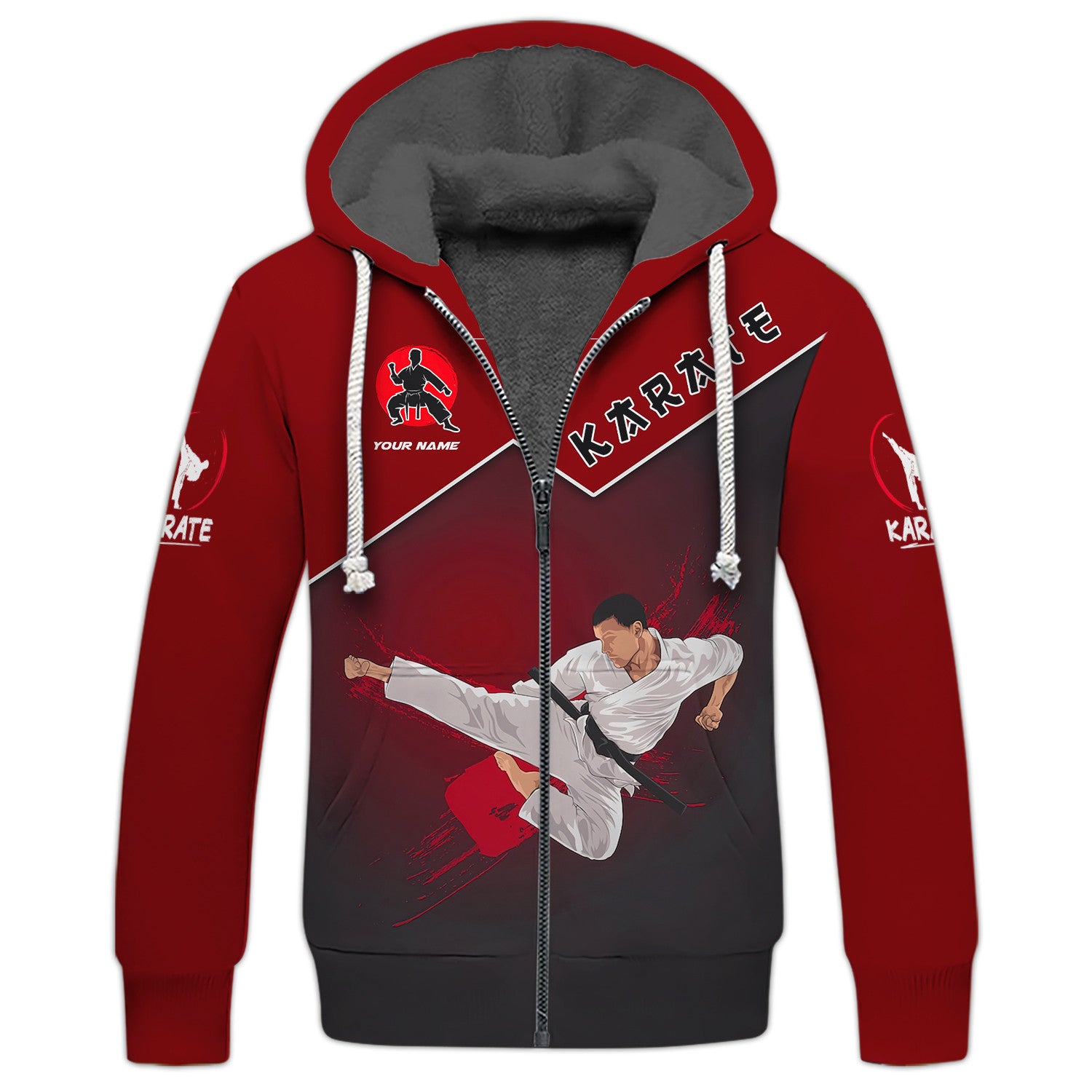 Karate Apparel Custom Karate Zipper Hoodie Karate Uniform