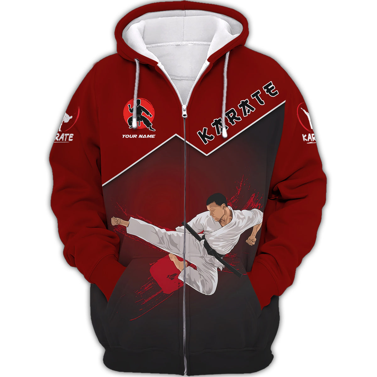 Karate Apparel Custom Karate Zipper Hoodie Karate Uniform