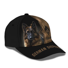 German Shepherd Personalized Name 3D Classic Cap Girf For German Shepherd Lovers