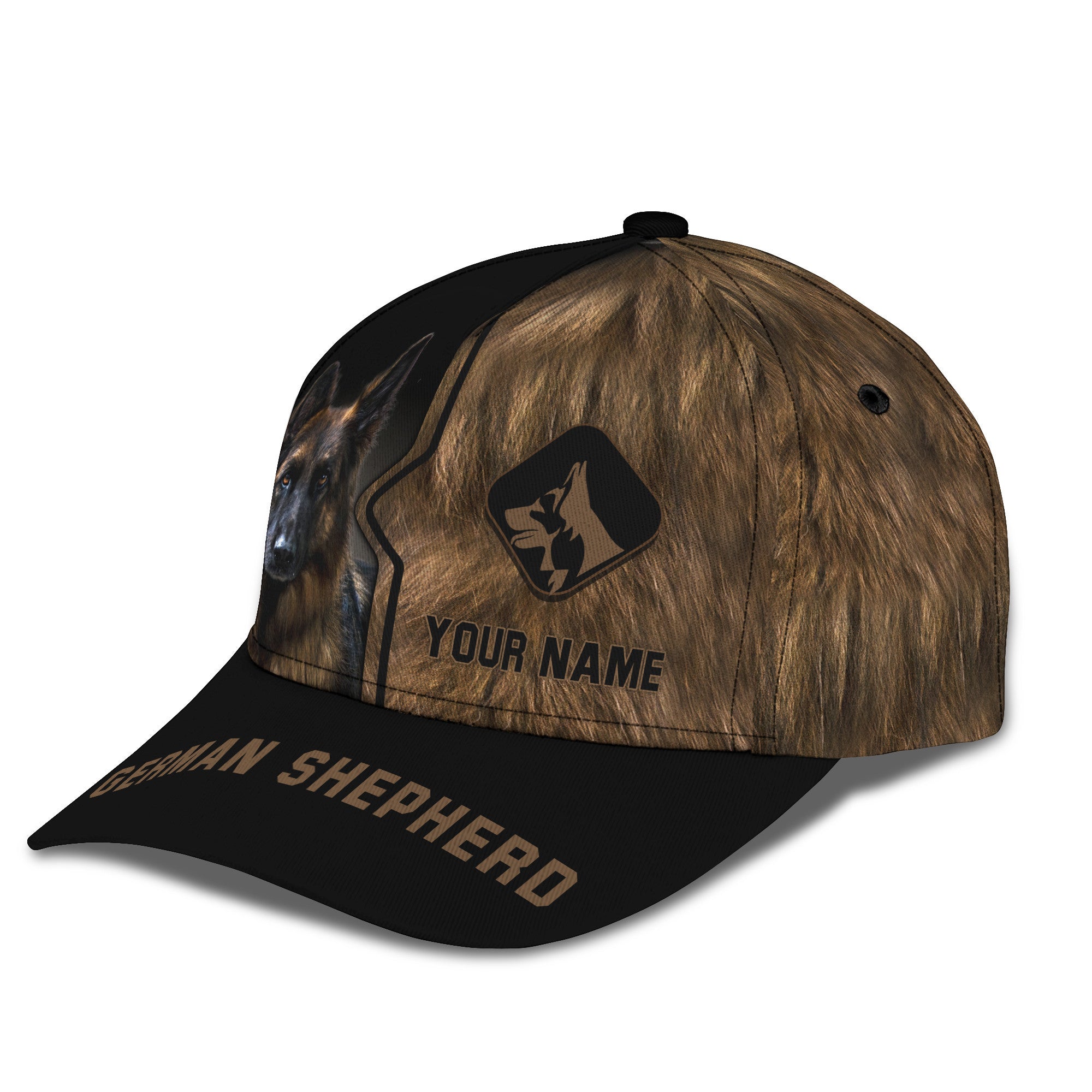 German Shepherd Personalized Name 3D Classic Cap Girf For German Shepherd Lovers