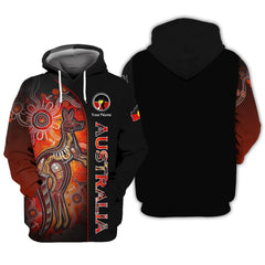 Australia Aboriginal Symbol Indigenous Australian Zipper Hoodie